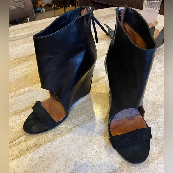 IRO Heeled Leather Ankle Boot Sandal - Picture 3 of 10